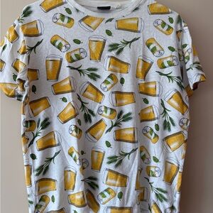 Japanese Beer Print T-Shirt